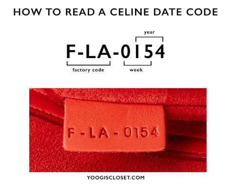 celine factory codes list|celine bag date codes.